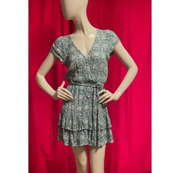 AE Ruffle Wrap Mini Dress Size Small BNWT - Picture 6 of 11